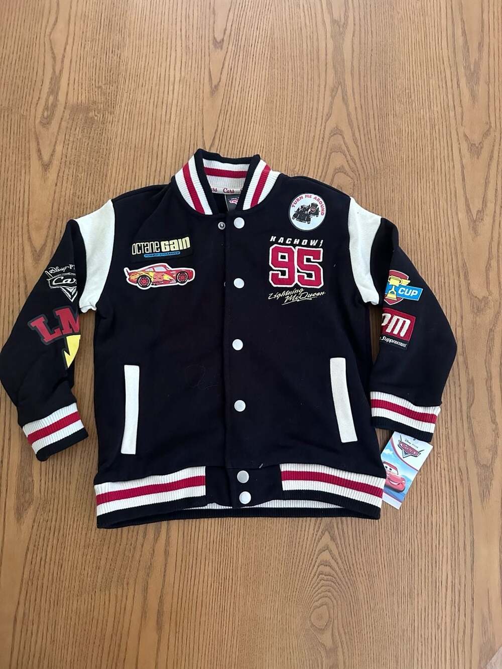 Disney/Pixar Cars Lightning McQueen 'Quicker Than Quick' Varsity Bomber Jacket
